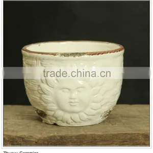 Graden Pot of Light Ceramic Pot thumbnail-1