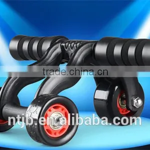 Smooth Three Core Wheel With ab Mat Fitness Exerciser Abdomonal Abs Wheels thumbnail-1