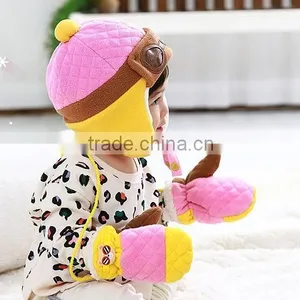 Plush Children's Hat ,Head Warmer, Pilot Hat,Ball Set, Hat Plane Pattern ,Pattern thumbnail-2