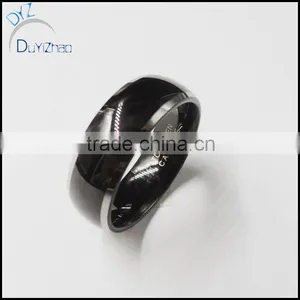 Fahionable Tungsten Carbide Men Matte Black Design Ring thumbnail-1