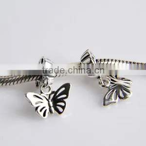 Butterfly Dangle Bead Charm Fits Silver Charm Bracelet thumbnail-1