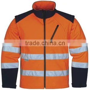 ORANGE HIV VIS SAFETY JACKET/WARNING CLOTHING thumbnail-1