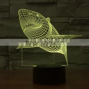 Color Changing 3D Dolphin LED Night Lamp thumbnail-4