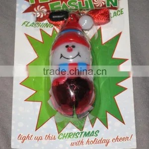 Flashing Snowman Bell Necklace Christmas Holiday Cheer Seasonal Festive NEW! thumbnail-2