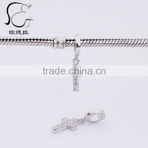 925 Silver Radian Cross Charm Pendant Jewelry thumbnail-4