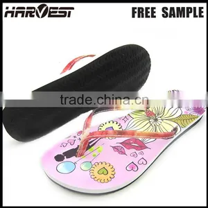 Beautiful Slippers for Girls , Fuzhou Girly Eva Slipper With Pvc Strap thumbnail-3