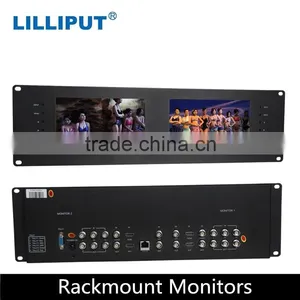 3U 7 Inch Rackmount Monitors With Dual SDI HDMI Input and Out thumbnail-1