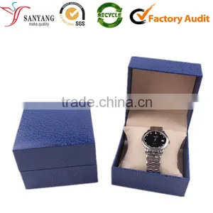 Dark Blue PU Leather Coated EVA and Pillow Insert Watch Packing Box thumbnail-1