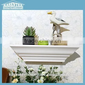 White Three-piece Wooden Wall Mounted Rack thumbnail-2