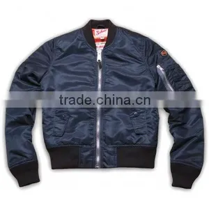 Black Satin Bomber Jackets thumbnail-1