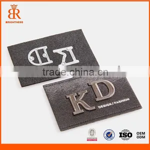 Wholesale Custom Leather Patch Logo for Snapback Hats Iron on Patches Brand Leather Patch Beanies thumbnail-1
