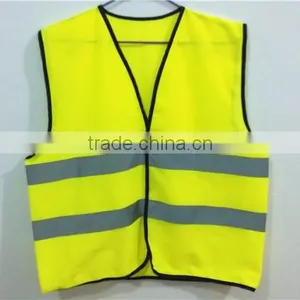 High Visibility Neon Yellow Orange Safety Vest With Reflective Strips 3M In Large Stock For Chile thumbnail-1