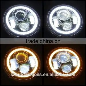 Jeep Wrangler JW JK CJ TJ LED Fog Headlamp Headlight Truck-Lite 27270C 7" Round thumbnail-4