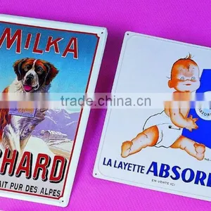 High Quality Customized Decorative Tin Signs, Made of Tinplate thumbnail-1