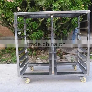 8 Trays 16 Pans Stainless Steel Food Trolley thumbnail-5