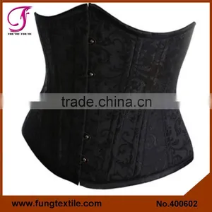 400602 Satin Brocade Underbust Steel Boning Corset Waist Training thumbnail-1