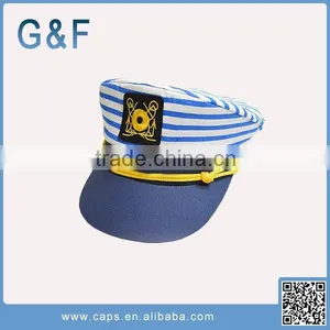 High Quality Navy Captain Sailor Hat With Stock Quality Choice thumbnail-3