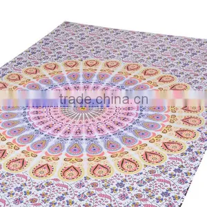 Indian Mandala Round Tapestry Wall Decor Throw Table Cover 100% Cotton Bedspread Indian Jaipur Manufacturer & Wholesaler thumbnail-3