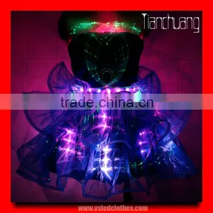 Wireless DMX512 Light Up Dress, Programmable Flashing Light Dress thumbnail-1