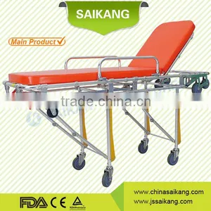 SKB039(C) Aluminum Alloy Medical Stretcher Trolley For Ambulance thumbnail-1