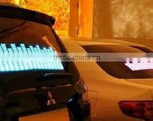 Electroluminescent Illuminated Car Equalizer 4D Car Carbon Fiber Vinyl Film El Flashing Car Sticker for Dacing thumbnail-2