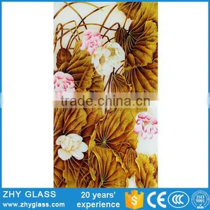 Fused Carving Glass New Designs Flowers Of Glass Painting thumbnail-2
