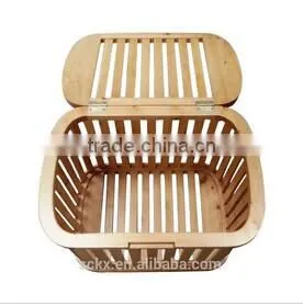Cheap Wood Storage Basket With Lid thumbnail-1
