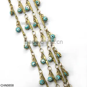 Blue Eye Shaped Jewelry Chain With Star thumbnail-3