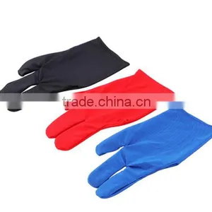 High Quality Durable Nylon 3 Fingers Glove for Billiard Pool Snooker Cue Shooter Black thumbnail-4
