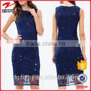 Hot Selling Fashion Beaded Pencil Designer Women Dress thumbnail-1