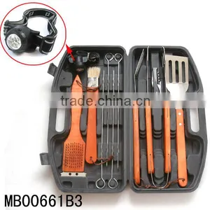12-piece Stainless-Steel Barbecue Set With Storage Case thumbnail-1