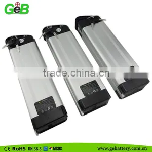 GEB Rechargeable Li-ion 36V 10Ah Silver Fish Battery for Electric Bicycle With Charger thumbnail-1