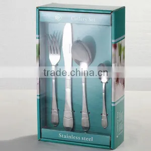 High Quality 24PCS Nice Gift Box Stainless Steel Plastic Handle Cutlery Set For Promotional Gift and Christmas Gift thumbnail-5