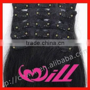 Pretty Virgin Human Hair 18 Inch Clip In Hair Extensions For Black Women thumbnail-5