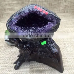 Amethyst Geode Pocket For Sale Crystal Healing Stones Pendants thumbnail-1