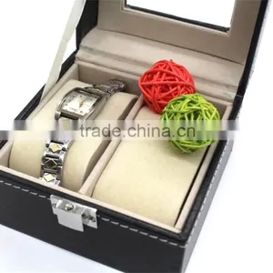 Double Watch Show Box Luxury Wristwatch Display Case Made in China thumbnail-3