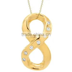925 Sterling Silver Infinity Necklace Infinity Pendant Infinity Necklace Jewelry thumbnail-1