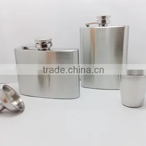 Jameson Hip Flask/ Patterned Hip Flask/ Alcohol 6 oz Silver Hip Flask thumbnail-1