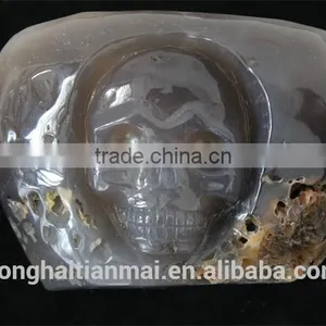 New Arrive Natural Amethyst Crystal Geode Bowl With Skull / Amethyst Treasure Bowl for Bringing Mammon thumbnail-1