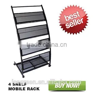 Metal Mobile Literature Magazine Rack thumbnail-1