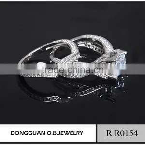 Fashion Ring Finger Rings Jewelry Ring Set Double Wedding Ring thumbnail-3