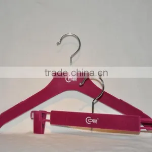Chrome Hook Used Kids Pants Hanger Black With Plastic Clips thumbnail-6