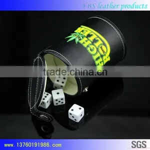 Leather Dice Cup With Lid Personalized thumbnail-2