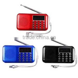 Mini Portable LCD Digital FM Radio Speaker / USB TF Card Mp3 Music Player / Mp3 fm Radio Player thumbnail-5