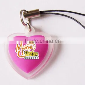 Customized Silicone Heart Phone Strap/phone Pendant thumbnail-1