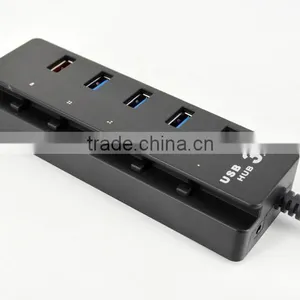 Super Speed 5 Port USB 3.0 HUB With Individual On/off Switches , 4 Port USB 3.0 HUB +1 Quick Charging Port thumbnail-3