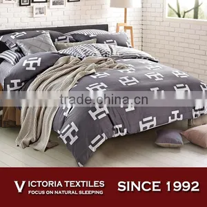 Light Dark Pictographic Character Complete Comforter Quilt Duvet Doona Bedding Set With Stripey Sheets Set Full Size thumbnail-1