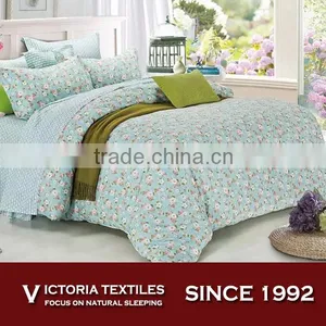 Spring Flower Printed Duvet Quilt Cover With Pillowcase Bedding Set thumbnail-1