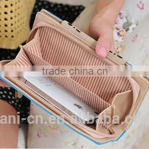2015 New Arrival Multi Card Holder Fancy PU Leather Wallet With Custom Design for Women thumbnail-4