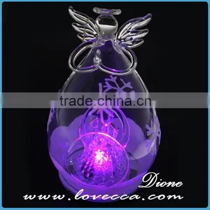 2015 Christmas Decoration Glass Ball Angel/Deer/Santa Claus Xmas Glass Ball Ornament thumbnail-4